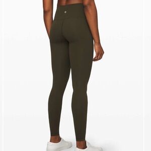 Lululemon Wunder Under High-Rise Tight 28" Full-On Luxtreme Dark Olive, Size 4